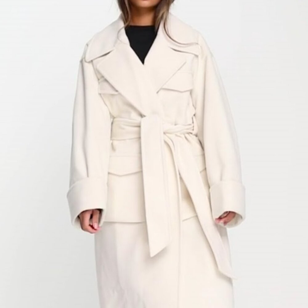ASOS Design OVERSIZED soft, heavy polyester blend (wool-like) Winter Trench Coat